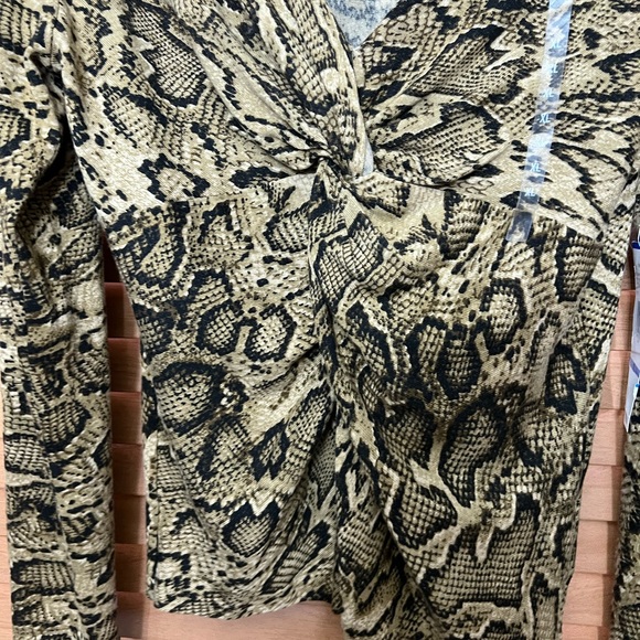Jones New York Signature Venice Gold Dust top Sz XL animal print - Picture 7 of 8